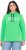 Ulla Popken TRUE Lettering Hoodie Mint Green - Pulovere & hanorace - 