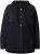 Ulla Popken Mixed Texture Button Down Hoodie Black - Pulovere & hanorace - 