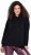 Ulla Popken Decorative Lace-Up Hoodie Black - Pulovere & hanorace - 