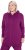 Ulla Popken Contrast Piping Zip-Up Hoodie Pink Berry - Pulovere & hanorace - 