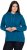 Ulla Popken Relaxed Fit Long Sleeve Hoodie Cerulean - Pulovere & hanorace - 