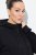 Ulla Popken Mix Fabric Reflective Trim Zip Hoodie Black - Pulovere & hanorace - Bluze, Hanorace & Tricotaje Comode