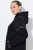 Ulla Popken Mix Fabric Reflective Trim Zip Hoodie Black - Pulovere & hanorace - Bluze, Hanorace & Tricotaje Comode