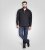 Duke Leicester Quarter Neck Fleece Sweatshirt Navy TALL - TALL pulovere - 