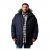 Men Plus Parka With Fur Hood Navy - Geci - Geci Bărbați Mărimi Mari