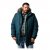 Men Plus Parka With Fur Hood Dark Green - Geci - Geci Bărbați Mărimi Mari