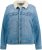 Ulla Popken Teddy Fleece Lined Denim Jacket Blue Denim - Geci - 