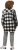 Ulla Popken Mixed Plaid Long Sleeve Button Down Shacket Black - Geci - 