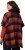 Ulla Popken Oversized Plaid Wing Collar Poncho Red Orange - Geci - 
