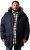 Men Plus Parka With Fur Hood Navy - Geci - Geci Bărbați Mărimi Mari
