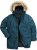 Men Plus Parka With Fur Hood Dark Green - Geci - Geci Bărbați Mărimi Mari