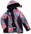 Ulla Popken HYPRAR Graphic Stripe Fully Lined Ski Jacket Teal - Geci - 
