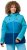 Ulla Popken HYPRAR Colorblock Fully Lined Ski Jacket Bright Turquoise - Geci - 