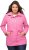 Ulla Popken HYPRAR Striped Triple Function Jacket Fuchsia Pink - Geci - 