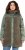 Ulla Popken Mixed Texture Fleece Quilted Jacket Olive - Geci - 