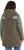 Ulla Popken Mixed Texture Fleece Quilted Jacket Olive - Geci - 