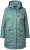Ulla Popken HYPRAR Drawstring Waist Parka Grey Green - Geci - 