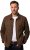 JP1880 Leather Jacket Nubuck Shirt Collar Brown - Geci - Geci Bărbați Mărimi Mari
