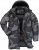 JP1880 Quilted Parka with Camouflage Drawstring Waist Black - Geci - Geci Bărbați Mărimi Mari