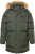 JP1880 Quilted Parka Lightweight and Warm with Faux Fur Hood Dark Green - Geci - Geci Bărbați Mărimi Mari