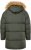 JP1880 Quilted Parka Lightweight and Warm with Faux Fur Hood Dark Green - Geci - Geci Bărbați Mărimi Mari
