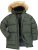 JP1880 Quilted Parka Lightweight and Warm with Faux Fur Hood Dark Green - Geci - Geci Bărbați Mărimi Mari