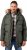 JP1880 Quilted Parka Lightweight and Warm with Faux Fur Hood Dark Green - Geci - Geci Bărbați Mărimi Mari