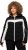 Ulla Popken HYPRAR Chevron Stripe Triple Function Quilted Fully Lined Ski Jacket Black - Geci - 