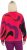 Ulla Popken Abstract Print Zip Fleece Jacket Pink Berry - Geci - 