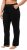 Ulla Popken Bootcut Elastic Waist Cotton French Terry Sport Pants Black - Blugi & Pantaloni pentru Femei Mărimi Mari – Plus Size - 