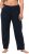 Ulla Popken Bootcut Elastic Waist Cotton French Terry Sport Pants Night Blue - Blugi & Pantaloni pentru Femei Mărimi Mari – Plus Size - 
