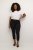 Kaffe Curve Ana Scurtați Twill Jeggings Negru intens - Blugi & Pantaloni pentru Femei Mărimi Mari – Plus Size - 