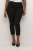 Kaffe Curve Ana Scurtați Twill Jeggings Negru intens - Blugi & Pantaloni pentru Femei Mărimi Mari – Plus Size - 