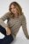Kaffe Curve Linia Boatneck Pullover Morel Melange with Silver Lurex - Pulovere tricotate - 