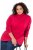 Ulla Popken Basic Long Sleeve Slim Fit Turtleneck Red - Pulovere & hanorace - Bluze, Hanorace & Tricotaje Comode