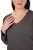 Ulla Popken Back To Basics V-Neck Relaxed Fit Cotton Tee Graphite Grey - Tricouri - Tricouri pentru femei