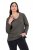 Ulla Popken Back To Basics V-Neck Relaxed Fit Cotton Tee Graphite Grey - Tricouri - Tricouri pentru femei
