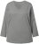 Ulla Popken Back To Basics V-Neck Relaxed Fit Cotton Tee Light Grey Melange - Tricouri - 