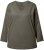 Ulla Popken Back To Basics V-Neck Relaxed Fit Cotton Tee Olive - Tricouri - 