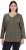 Ulla Popken Back To Basics V-Neck Relaxed Fit Cotton Tee Olive - Tricouri - 
