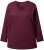 Ulla Popken Back To Basics V-Neck Relaxed Fit Cotton Tee Dark Berry - Tricouri - 
