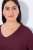 Ulla Popken Back To Basics V-Neck Relaxed Fit Cotton Tee Dark Berry - Tricouri - Tricouri pentru femei