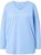 Ulla Popken Back To Basics V-Neck Relaxed Fit Cotton Tee Light Blue - Tricouri - 