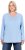 Ulla Popken Back To Basics V-Neck Relaxed Fit Cotton Tee Light Blue - Tricouri - 