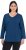 Ulla Popken Back To Basics V-Neck Relaxed Fit Cotton Tee Dark Blue - Tricouri - 