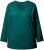 Ulla Popken Back To Basics V-Neck Relaxed Fit Cotton Tee Teal Green - Tricouri - 