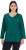 Ulla Popken Back To Basics V-Neck Relaxed Fit Cotton Tee Teal Green - Tricouri - 