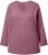 Ulla Popken Back To Basics V-Neck Relaxed Fit Cotton Tee Dark Rose - Tricouri - 