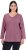 Ulla Popken Back To Basics V-Neck Relaxed Fit Cotton Tee Dark Rose - Tricouri - 