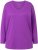 Ulla Popken Back To Basics V-Neck Relaxed Fit Cotton Tee Purple - Tricouri - 